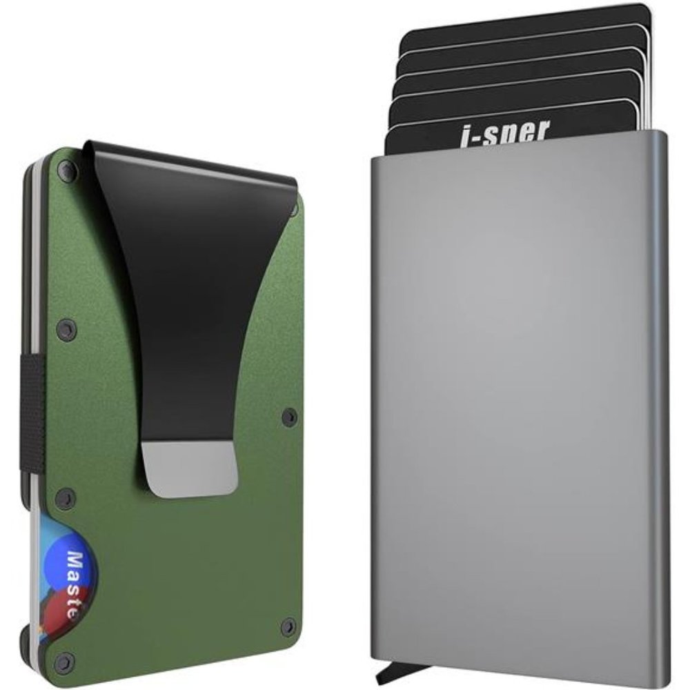 2 Pack - Elegant Minimalist Wallet for Men, RFID Blocking Credit Card Holder